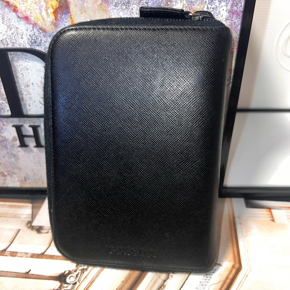 Prada Saffiano planner wallet